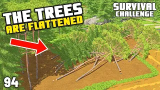 THE FOREST HAS BEEN FLATTENED! | Survival Challenge | Farming Simulator 22 - EP 94