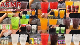 [ASMR]음료수먹방 30분 리얼 사운드 탄산음료 먹방 연속 듣기모음  DRINKING SOUNDS 30MINUTES(NO TALKING)REAL SOUNDS(part 2)