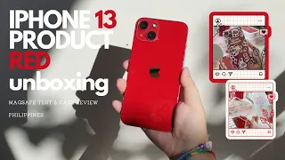 Iphone 13 Product Red Unboxing ♡ | Accessories + Magsafe Case Compatibility Review | Philippines