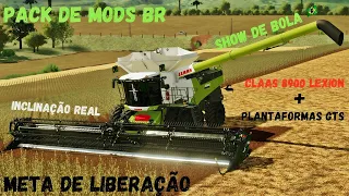 MOD CLAAS 8900 LEXION + PLANTAFORMAS GTS BR FARMING-SIMULATOR 22