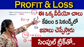 Profit and Loss Trick | How to solve profit and loss question | SumanTV Education