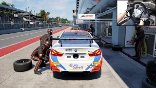 BMW M4 GT4 - ASSETTO CORSA COMPETIZIONE | Steering Wheel Gameplay