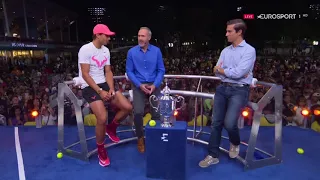 Rafael Nadal Interview at the Eurosport studio after his victory at USO 2017