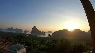 Amanecer en Phang Nga bay - time lapse 2 horas en 30 segundos