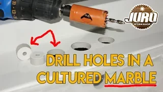 How to Drill a Hole in a Cultured Marble | Easy DIY | IKEA SKOTTVIKEN Sink  | JURO Workshop