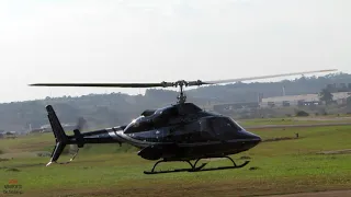 Helicóptero Bell 230 Acionamento e Decolagem,Pouso