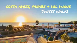 Tenerife Costa Adeje, Fanabe & Del Duque SUNSET WALK ☀️ 4K