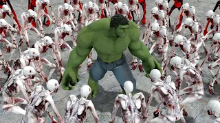 HULK VS 100 SCP-096 ULTIMATE!!! Garrys Mod Sandbox