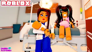 FIQUEI GRÁVIDA E MINHA BEBEZINHA NASCEU!! Maple Hospital - Roblox