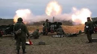 Артиллерия АТО ведет огонь по Донецку  Ukrainian army artillery firing