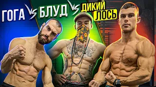 КТО ДОЛЬШЕ ПРОДЕРЖИТСЯ В ПЛАНКЕ? ДИКИЙ ЛОСЬ VS ГОГА VS БЛУД