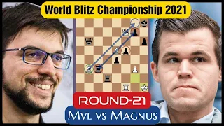 Mvl Crushed Magnus and his Deadly Attack | Mvl vs Carlsen | FIDE World Blitz Chess Championship 2021