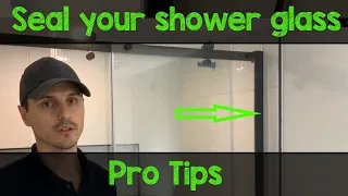 How to silicone a glass shower door quick & easy [How to repair a leaky one too!!!]