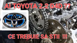 SCHIMBARE LANT DISTRIBUTIE TOYOTA ,2.2 D4D, TIMING CHAIN, RAV4 ,AVENSINS,COROLA,AURIS ETC.