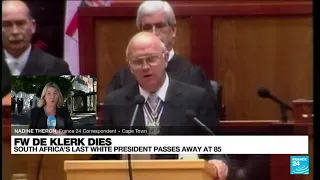 South Africa's last white president, FW de Klerk, dies at 85 • FRANCE 24 English