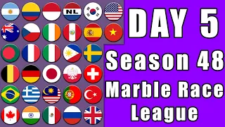 Marble Race League Season 48 Day 5 Marble Race in Algodoo / Marble Race King