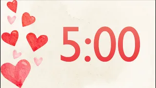 5 Minute Fun Valentine's Heart Timer (Harp Tones at End)