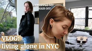 Living alone diaries: Cut my hair, working from home, real talk *getting old* | NYC Vlog 2022