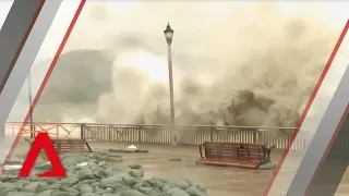 Typhoon Mangkhut hits Hong Kong