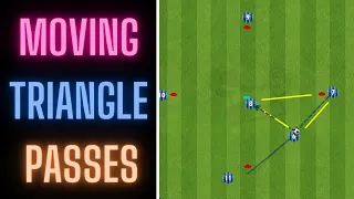 Moving Triangle Passes | Continuous Passing drill | Football/Soccer