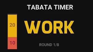 💥 Tabata Timer 20/10 + ONLY VOICE +  NO MUSIC +  ALARMS