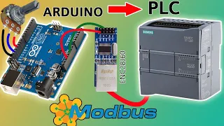 How to ESTABLISH MODBUS COMMUNICATION between an ARDUINO & a PLC, sending analog data | STEP BY STEP