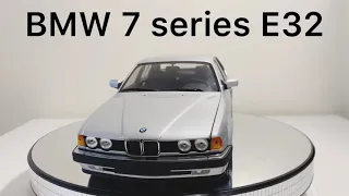 BMW 7 series E32 by Minichamp scale 1/18. 730i manual