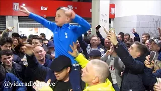 Tottenham fans at Stoke