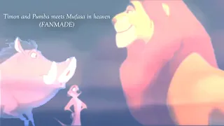 Timon and Pumba meets Mufasa in heaven (FANMADE)