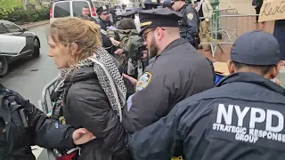 Pro-Palestinian Protesters Arrested Outside Columbia University