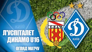 НАЙКРАЩІ МОМЕНТИ. Л'УСПІТАЛЕТ Іспанія - ДИНАМО Київ U16 2:2