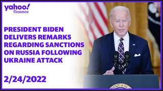 President Biden delivers remarks on sanctions on Russia following Ukraine attack