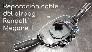 Sustitución Carrete del Airbag Renault Megane 2. Contactor Rotativo Volante Airbag Renault Megane 2