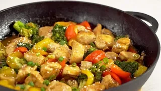 Chinese-Style Chicken Fried with Vegetables. Recipe by Always Yummy!