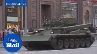 New Russian tanks unveiled during Victory Day rehearsal - Daily Mail