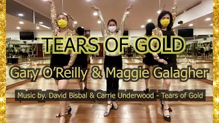 Tears of Gold - Line Dance (Demo). Choreo by. Gary O'Reilly & Maggie Galagher