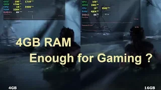 Is 4gb RAM enough for Gaming in 2018 ?  vs. 16GB [DDR4]