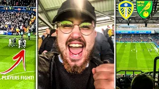 LEEDS UNITED VS NORWICH | 2-1 | 94TH MINUTE WINNER, PLAYERS FIGHT & LIMBS! - Matchday Vlog!