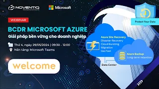 Hội thảo trực tuyến "BCDR Microsoft Azure: Giải pháp bền vững cho doanh nghiệp" ngày 29/05/2024