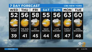 New York Weather: CBS2 3/31 Evening Forecast at 6PM