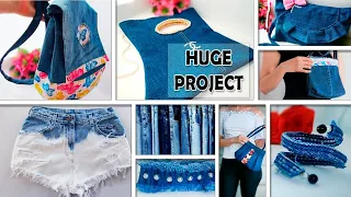 10 DIY TRANSFORMS FROM OLD JEANS 👍🏻 👜 Simple Way DIY Clothes Recycling Ideas