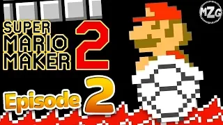 Super Mario Maker 2 Gameplay Walkthrough - Part 2 - Story Mode! Shell Surfing! West & East Hall 1F!