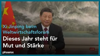 Rede Xi Jinping, Staats- und Parteichef China, beim Weltwirtschaftsforum Davos