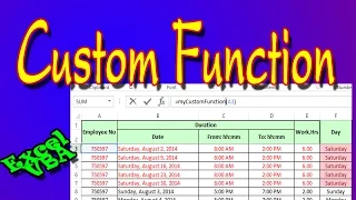 Custom Function Training in Excel VBA - SumIfs on Autopilot with only Employee ID