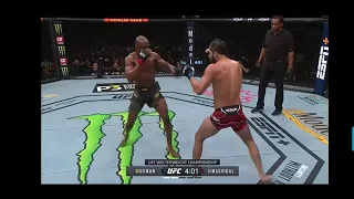 Kamaru Usman TKO Win in Slow Motion UFC 261