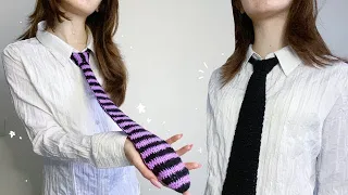 ГАЛСТУК крючком 👔✨ / crochet tie for begginers