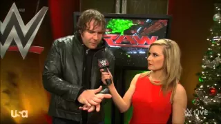 WWE Raw December 22nd 2014 Dean Ambrose Funny Backstage Segment
