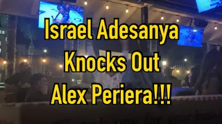 Israel Adesanya KNOCKS OUT Alex Pereira bar reaction