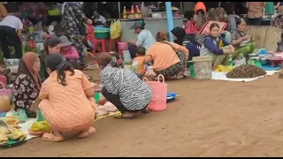 Battambang market in small village.