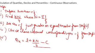 #13, Quartiles, Deciles and Percentiles for Grouped Data